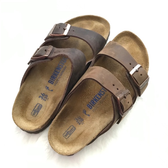 Birkenstock Arizona Oiled Leather Soft Footbed Size 36/Women's 5 - 5.5 Habana - Picture 4 of 16